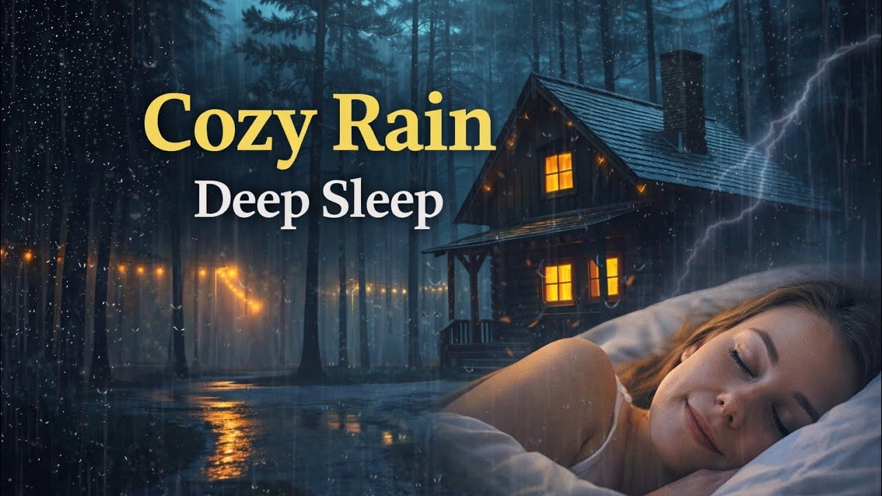 Rain Sounds for Sleeping – Soothing Rain & Soft Thunder for Deep Sleep and Stress Relief