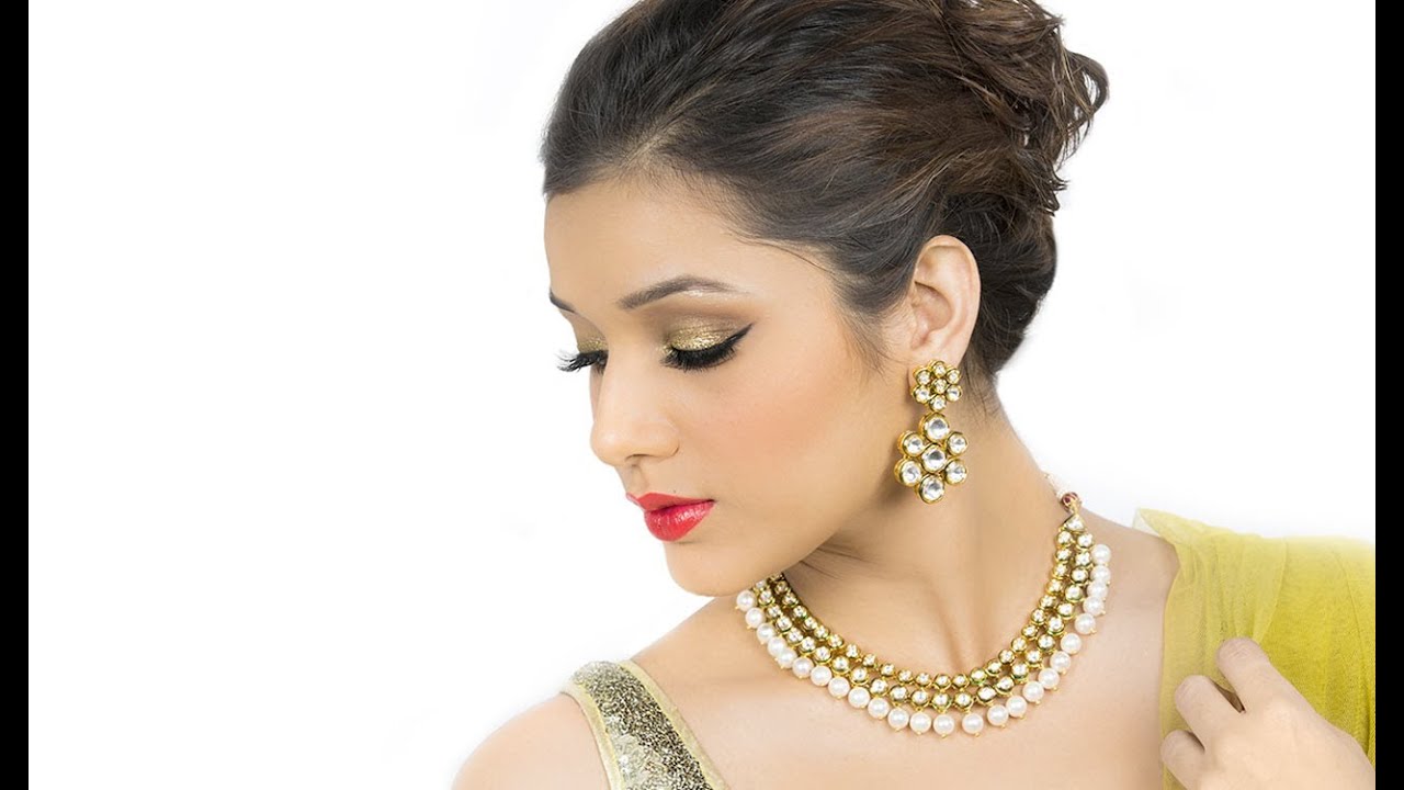 Indian Festive Makeup Tutorial - Gold Eye Makeup Tutorial by Pallavi Symons | Glamrs