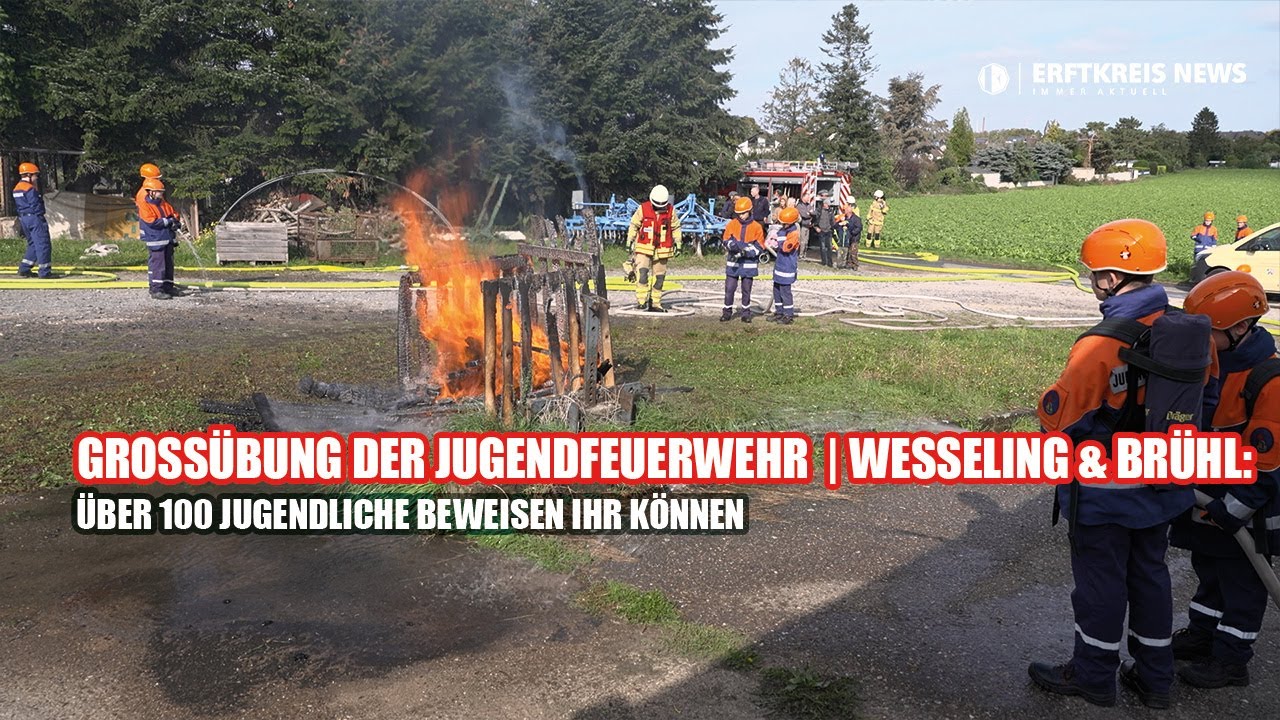⁣Sonntag, 6.10.2024 - Großübung der Jugendfeuerwehr 🔥 | Wesseling & Brühl zeigen ihr Können