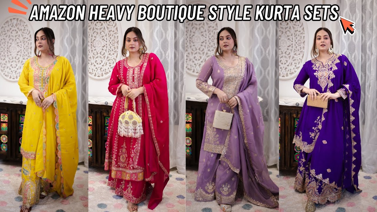 Amazon Heavy Boutique Style Kurta Set Haul | Designer Partywear Anarkali, Sharara Set | Mahima Giri