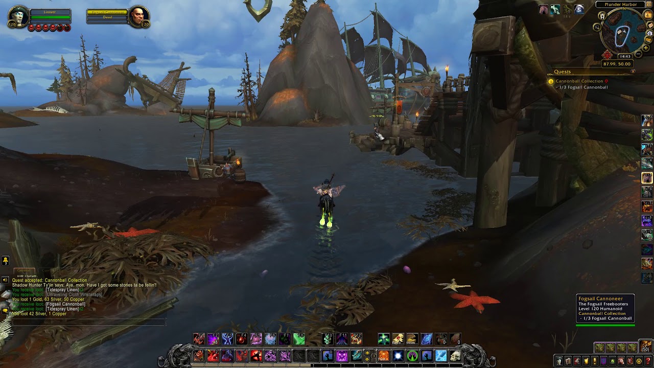 Cannonball Collection Quest ID 51439 Playthrough WoW