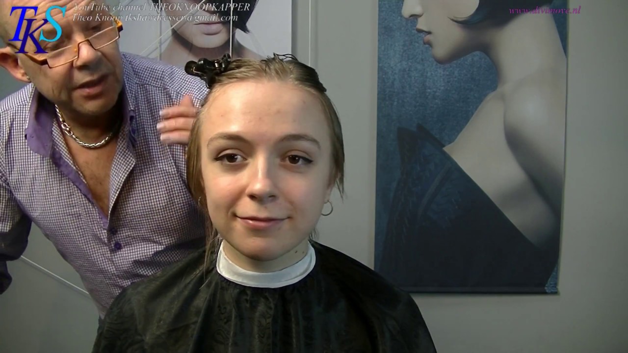 I donate my long hair and get a feminine cool blue Pixie. Tamara by T.K.S