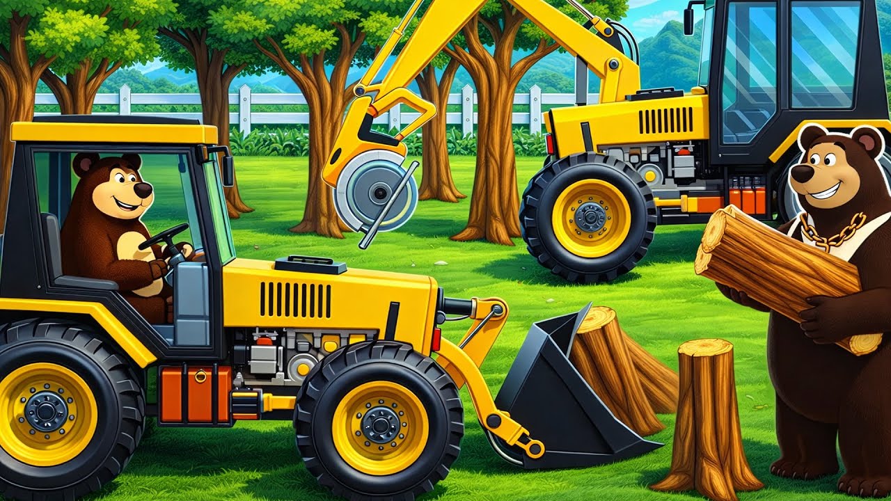 The Bear Farm 🌸🚜 | Clearing Land, Planting & Harvesting Hydrangea | Real Farm Animation