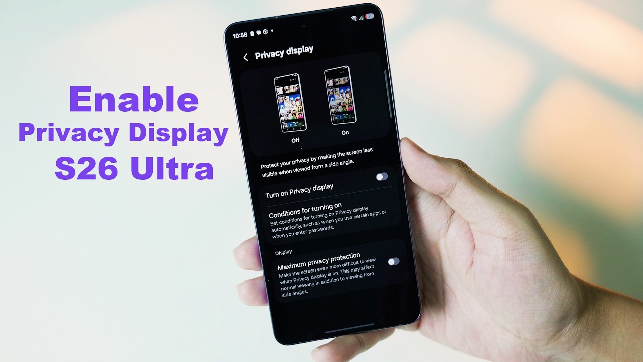 2 способа включить режим конфиденциальности на Samsung Galaxy S26 Ultra