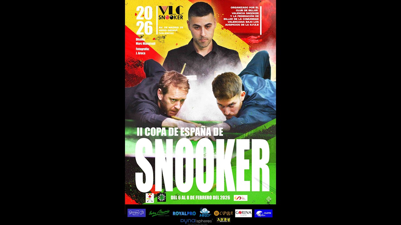 ⚪️🔴⚫ II COPA DE ESPAÑA DE SNOOKER 2025/26 ⚫🔴⚪️ FASE DE GRUPOS -  MESA 2 (VIERNES)