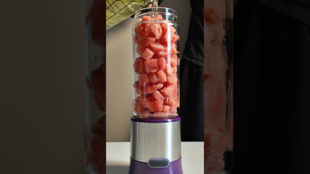 Blender Frozen Watermelon Smoothie#satisfying #shorts #recipe #smoothie #blender #watermelon #juice