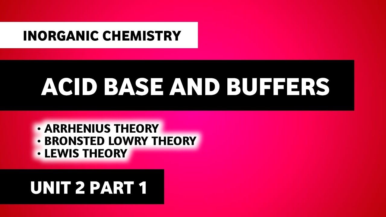 Acid Base And Buffers | Theories Of Acid And Base | Pharmaceutical Inorganic Chemistry | B Pharma