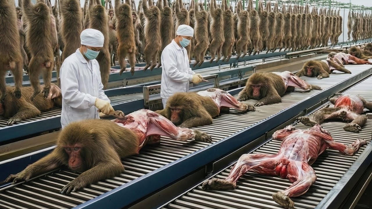 How Monkey-Inspired Pattern Leather Is Manufactured | Full Industrial Factory Process