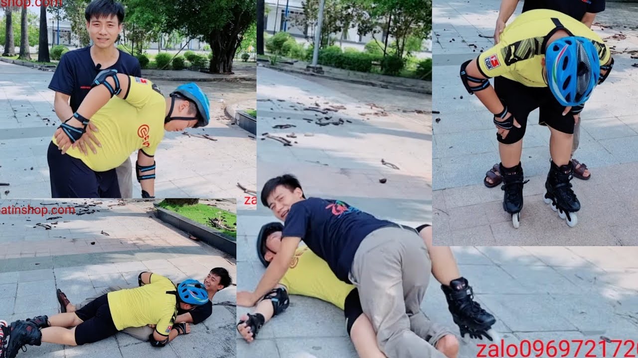 cách kèm cho mấy bé tại nhà hạng ché té khi mới tập patin
