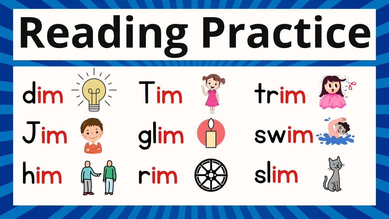 Reading Practice With Phonics | Word Family - IM | Learn to Read with Phonics | CVC Words