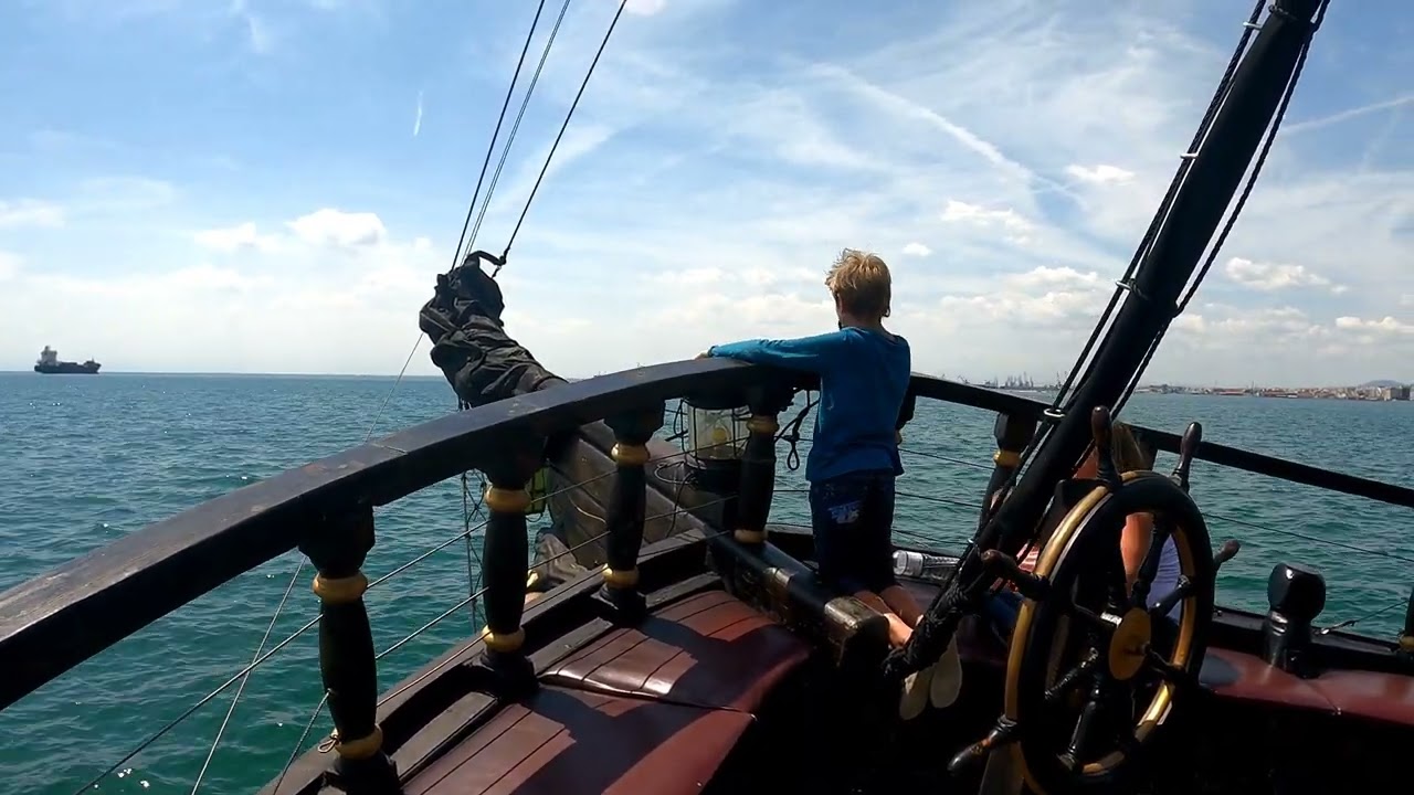 Pirate ship (cafe, bar) Arabella in Thessaloniki , Greece