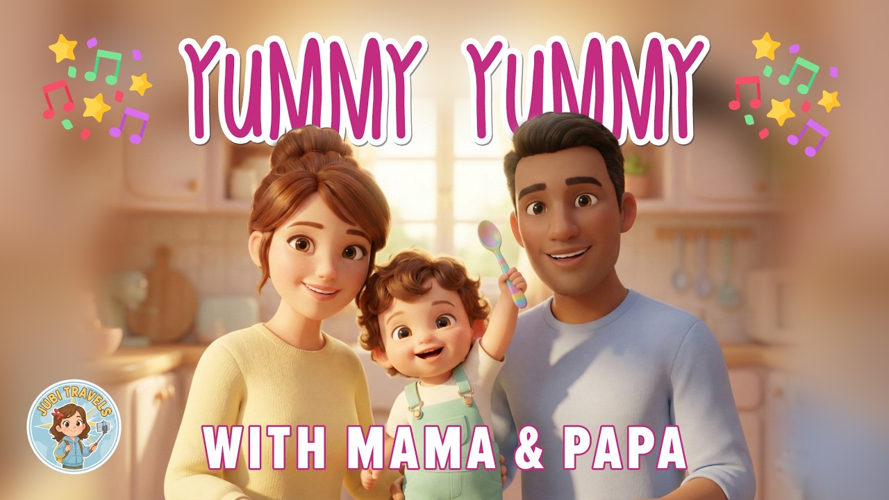 Yummy Yummy Meal Time Song | Fun Eating Song for Toddlers with Mama & Papa