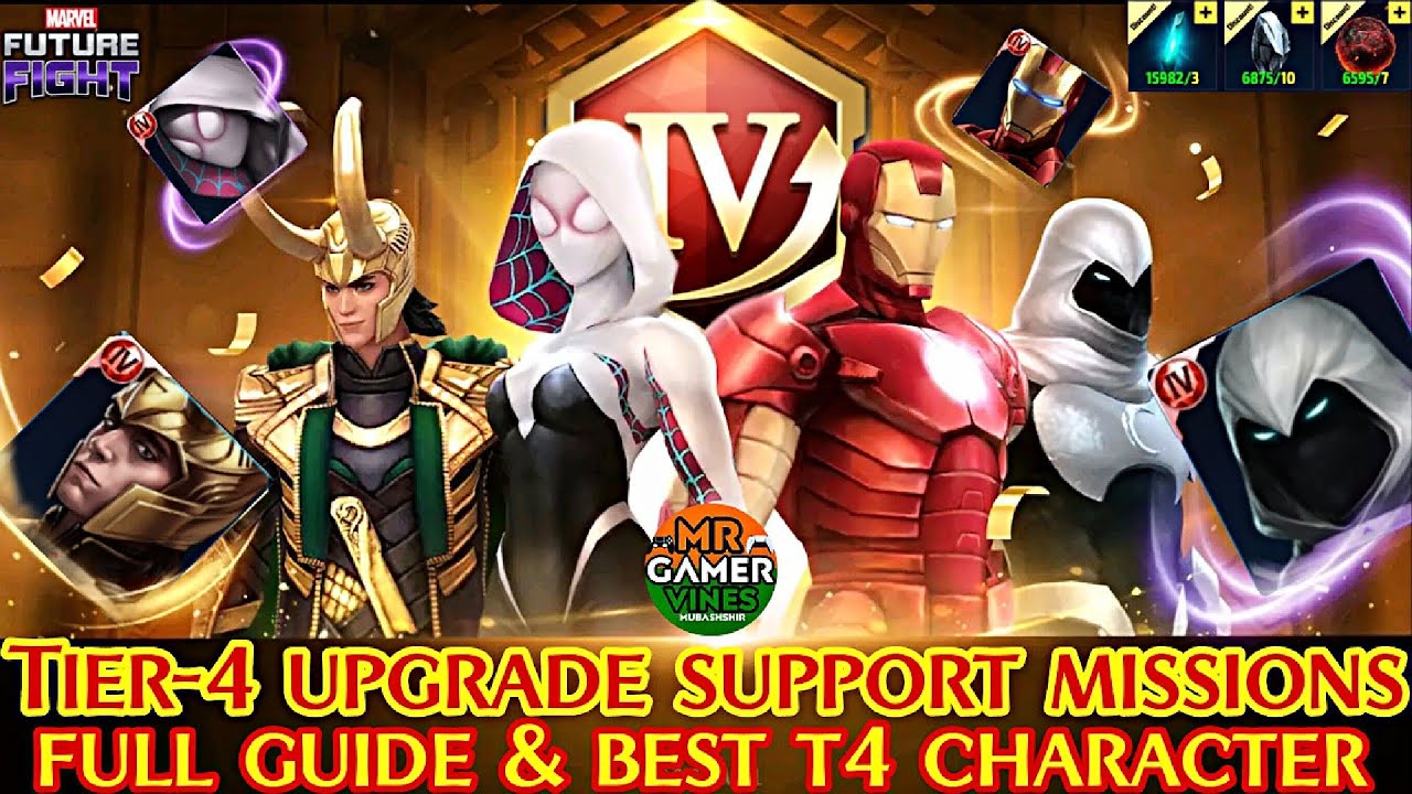 💪 Tier-4 Upgrade Support Missions Full Guide & Best T4 Character | Marvel future fight