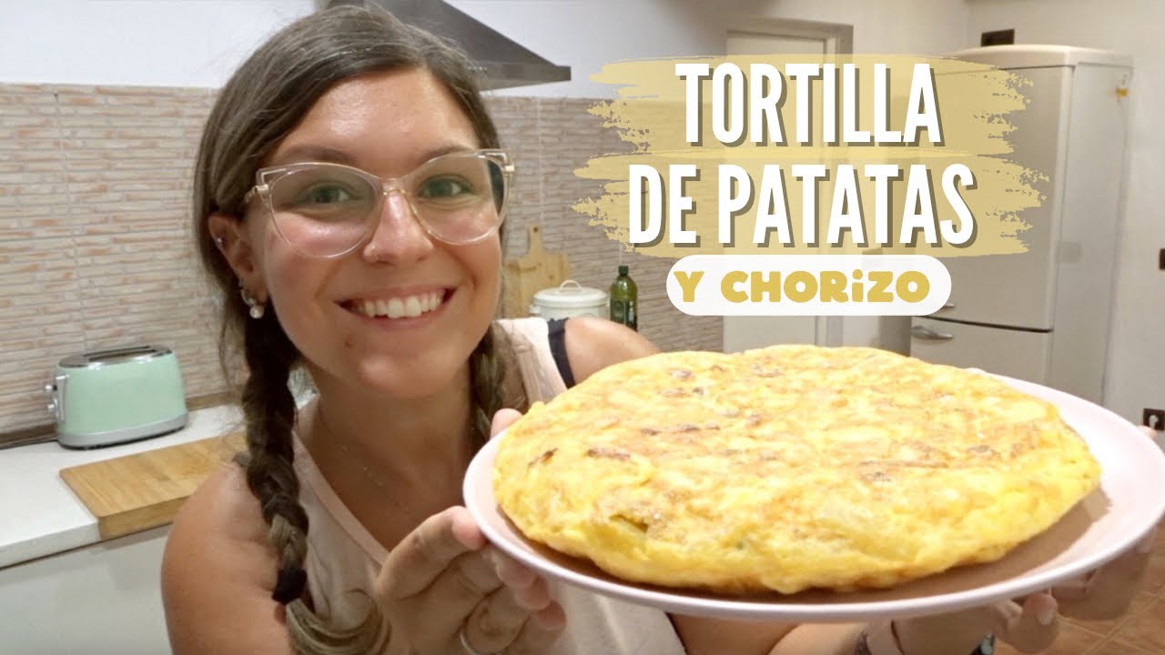 TORTILLA de PATATAS y Chorizo *TORTILLA ESPAÑOLA Receta*