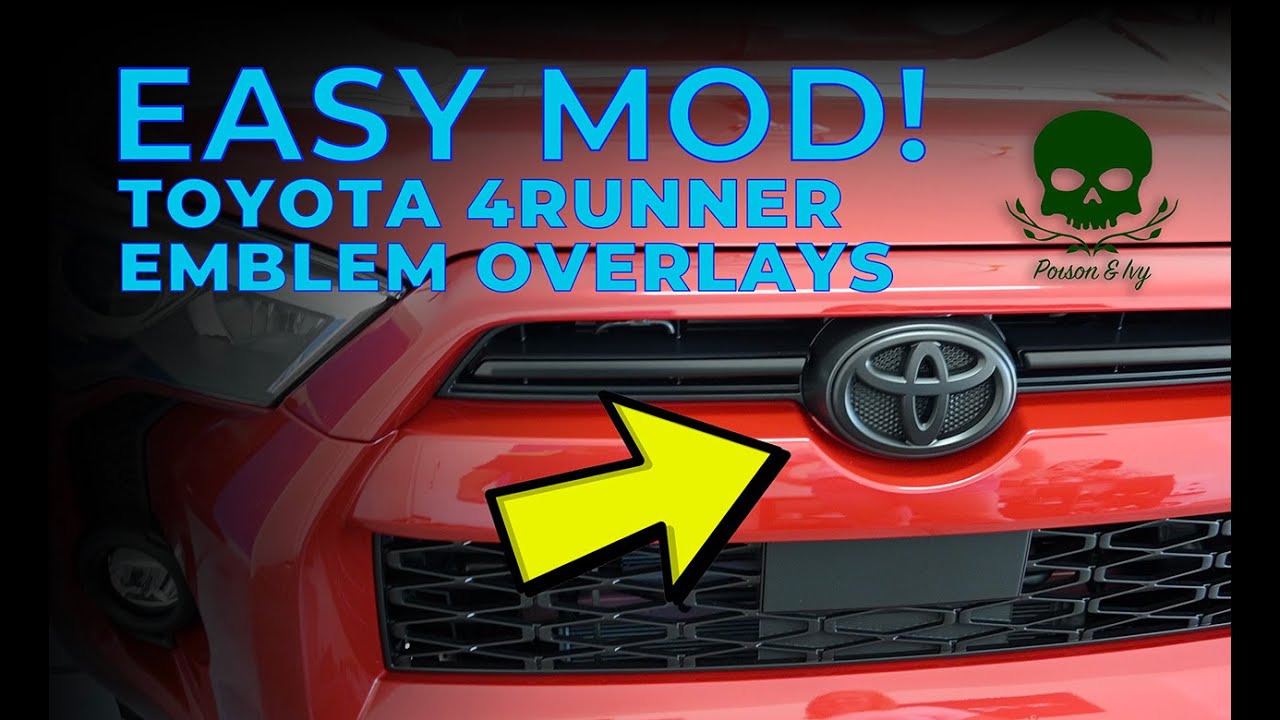 Cover Up That Chrome!! Adding Black Emblem Overlays to Our 2022 Toyota 4Runner...Easy Visual Mod