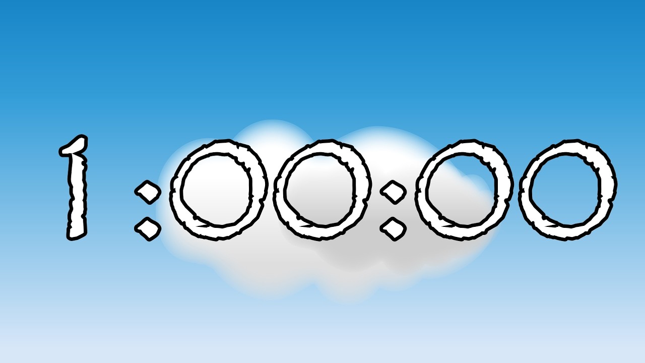 1 Hour Timer | 60 Minute Timer | Sky Clouds | NO Music