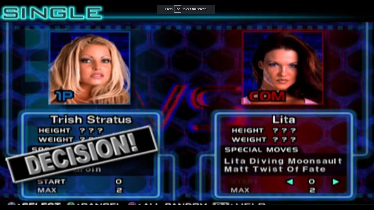 WWE SMACKDOWN JUST BRING IT: TRISH STRATUS  VS LITA