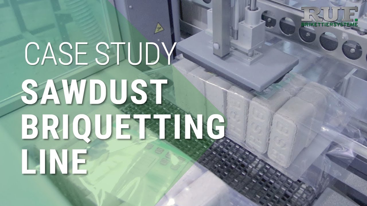 Briquetting line sawdust - Wood briquette machine case study
