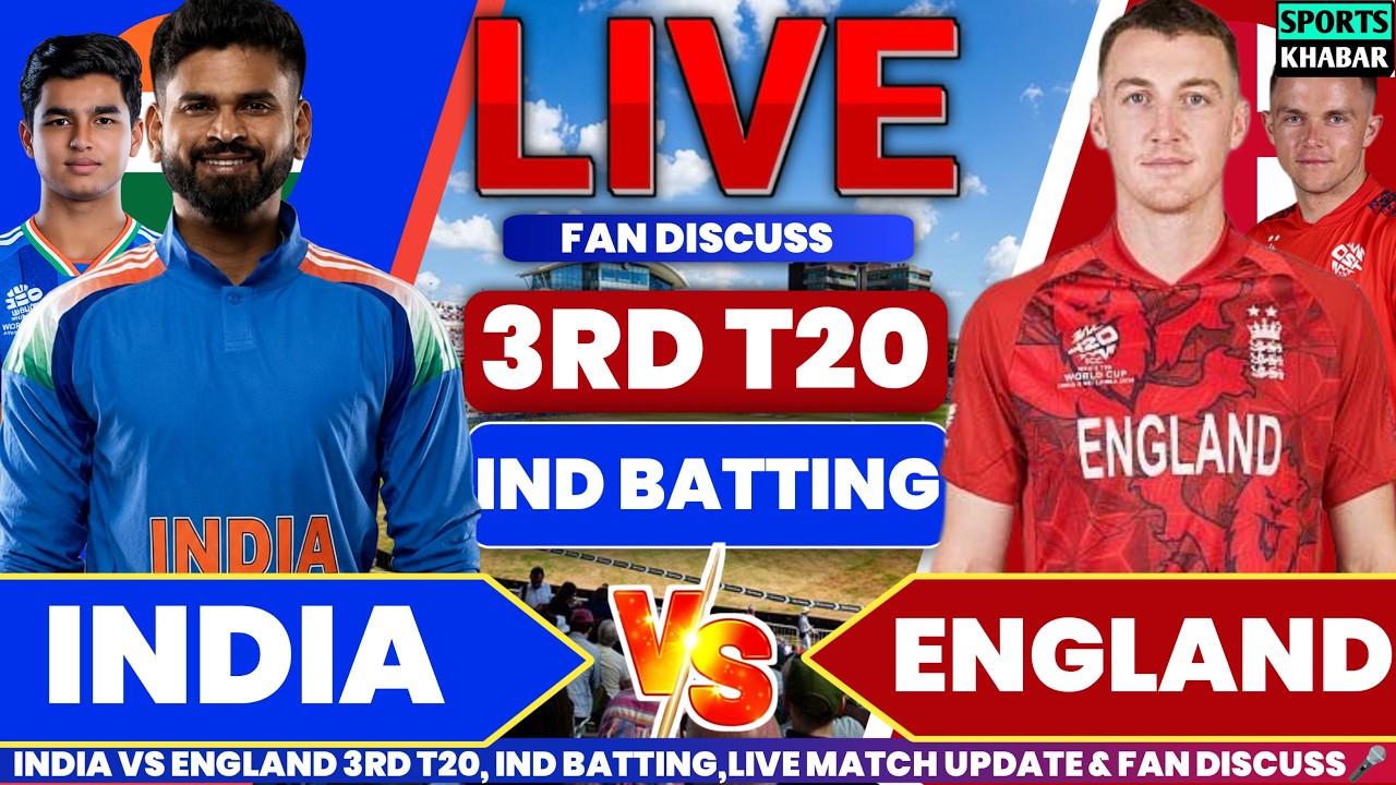 Ind vs Eng 3rd T20 2026 IND BAT | India vs England Live Cricket Analysis & Fan Discuss🎤