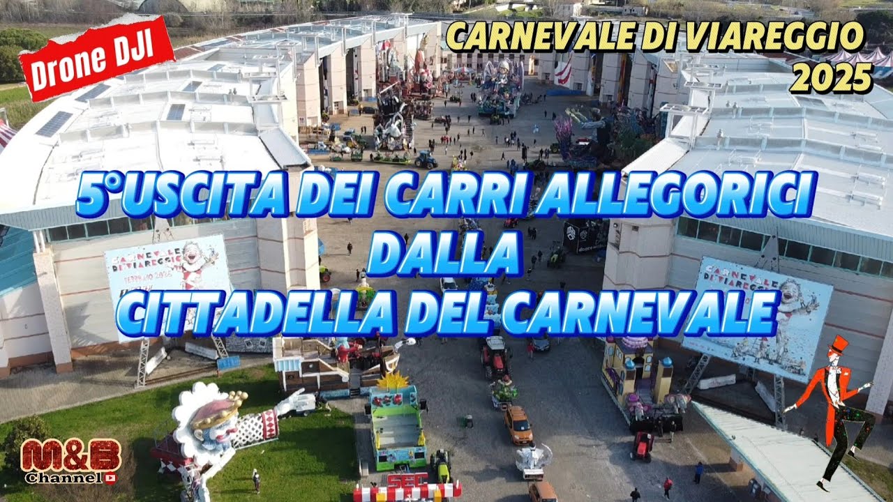 Carnevale di Viareggio 2025... 5°uscita dei carri allegorici dalla Cittadella del Carnevale