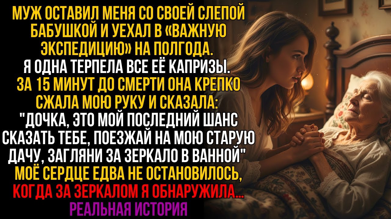 Муж бросил на меня слепую бабушку. Она шепнула перед смертью: 