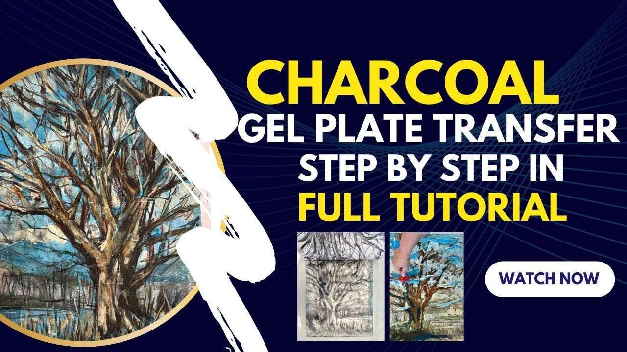 Gel Plate Charcoal Transfers Made Easy-Full Tutorial