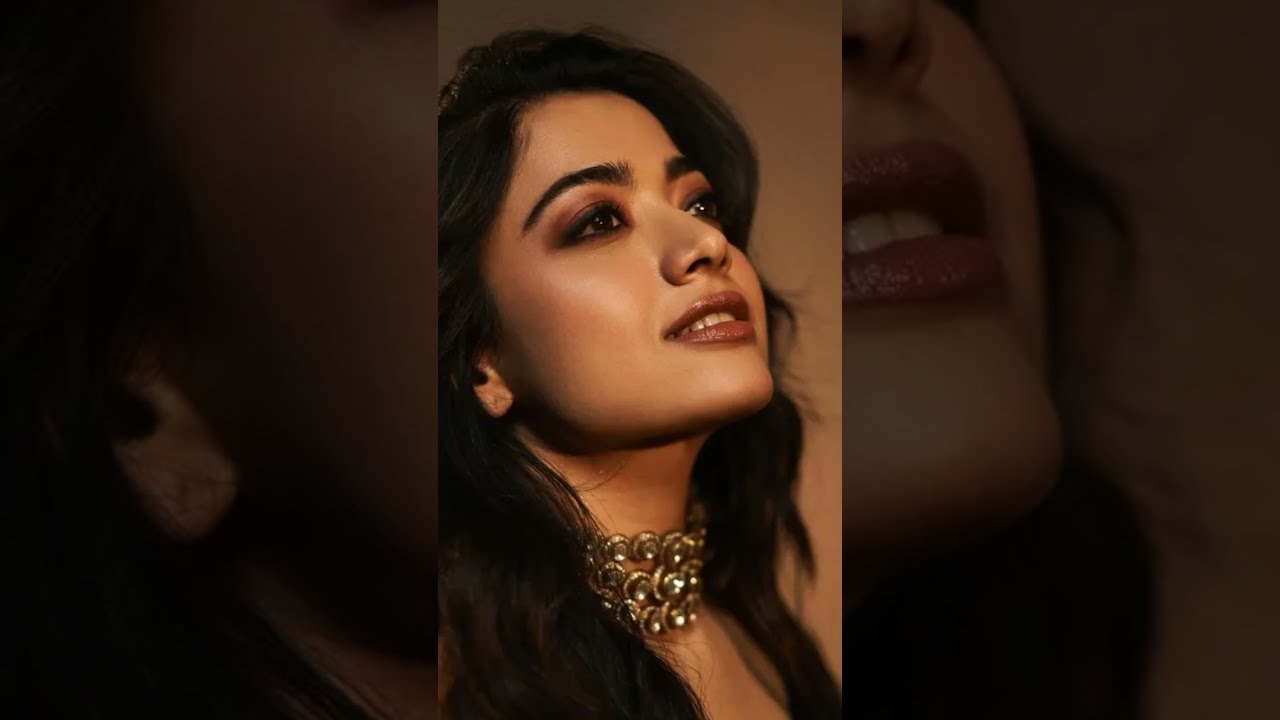 Bollywood Model Queen Rashmika Mandana Beautiful Lips Closeup 