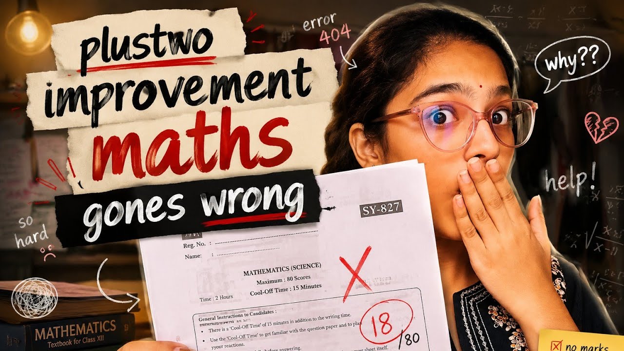 Plus Two Maths Improvement🥲📈 #improvementexam #plustwo #explore #vlog #mathsexam #fypシ