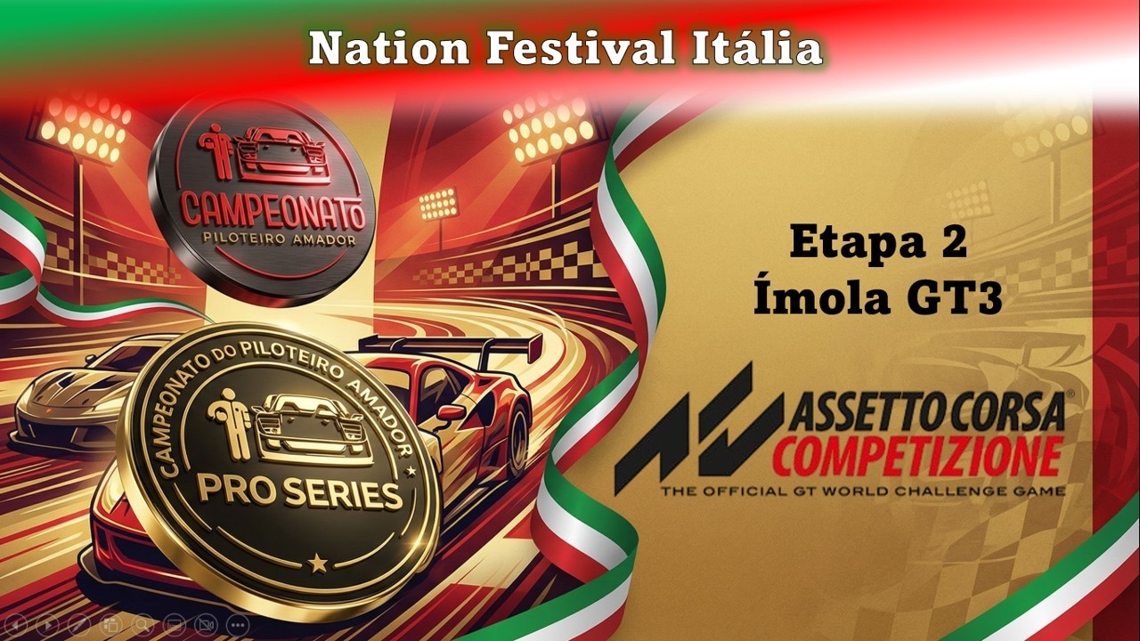 🔴 AO VIVO | Piloteiro Amador 2026 – Etapa 2 PRO SERIES - Ímola - Assetto Corsa Competizione