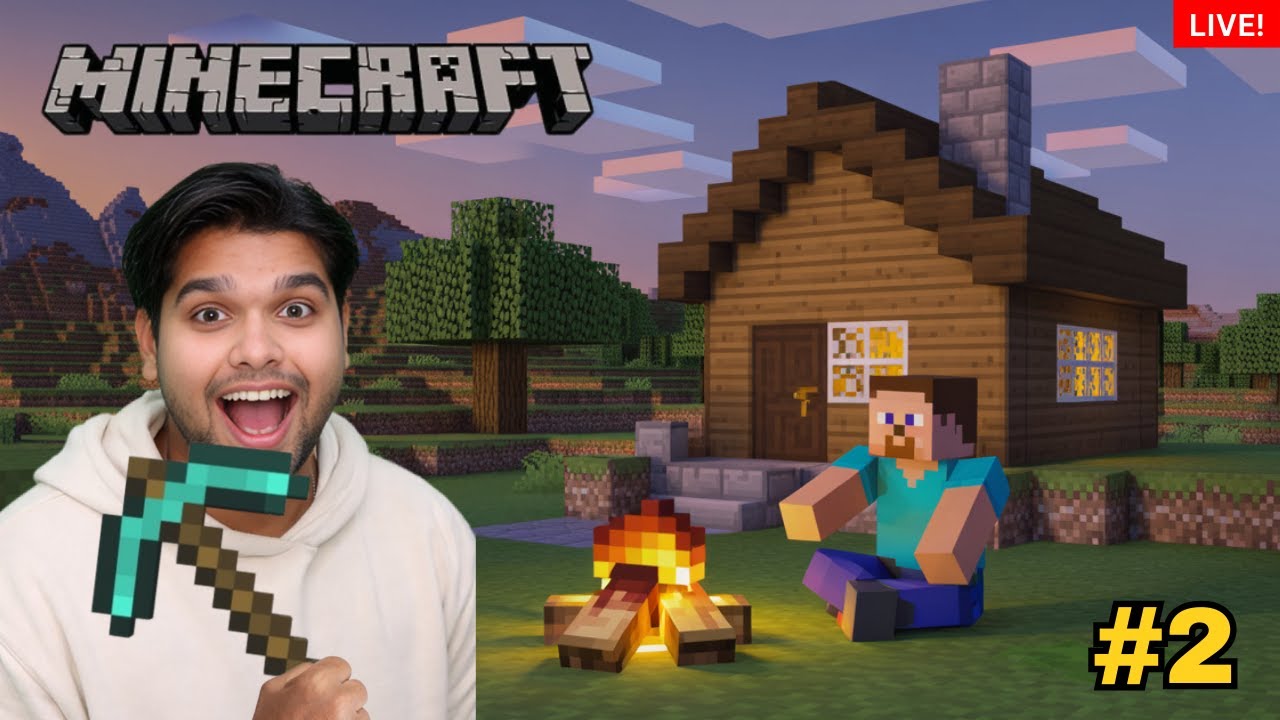 MINECRAFT SURVIVAL! Building the Best Base 🏡  LIVE! 🔴 (Episode - 2)