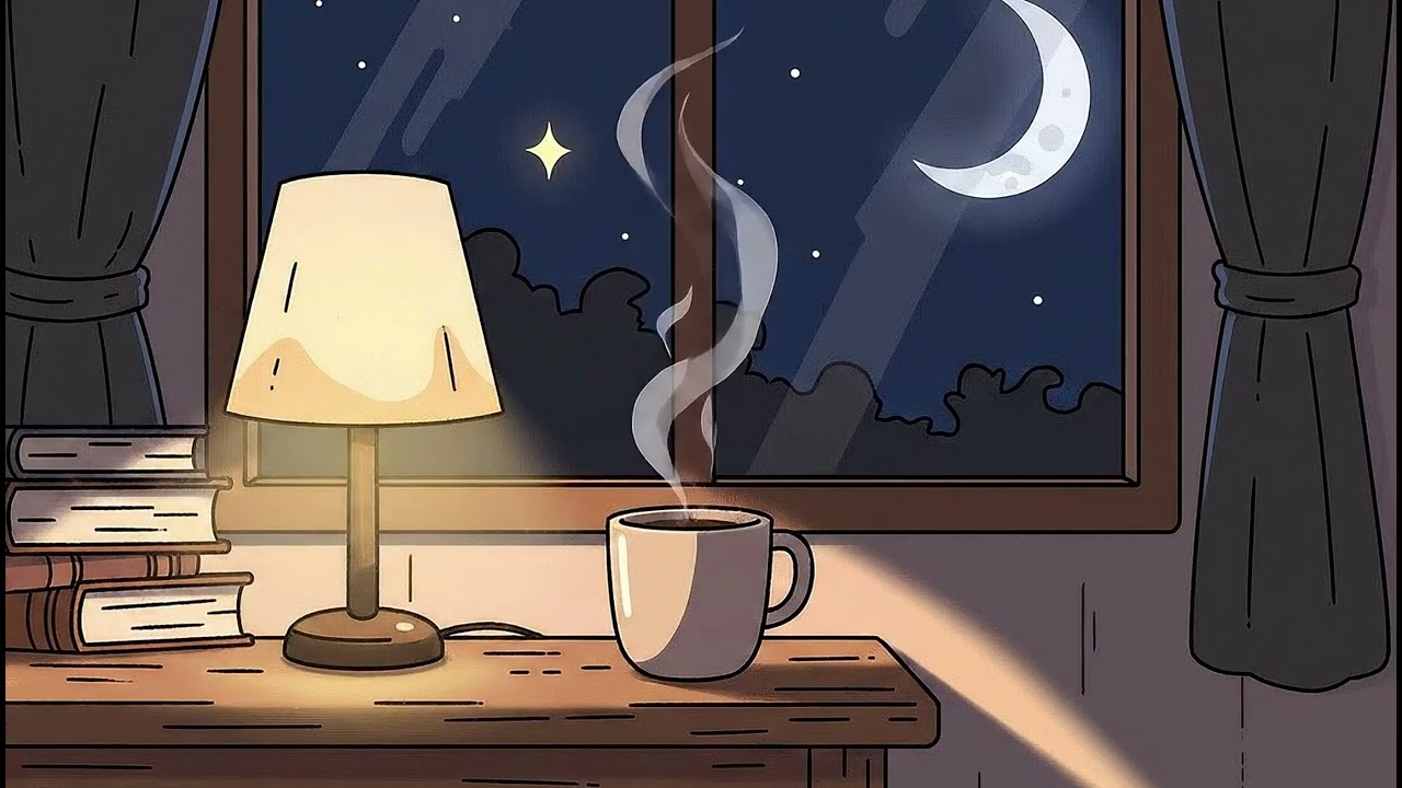 Warm Midnight Lo-Fi for Study & Sleep (1 Hour) 🌙☕