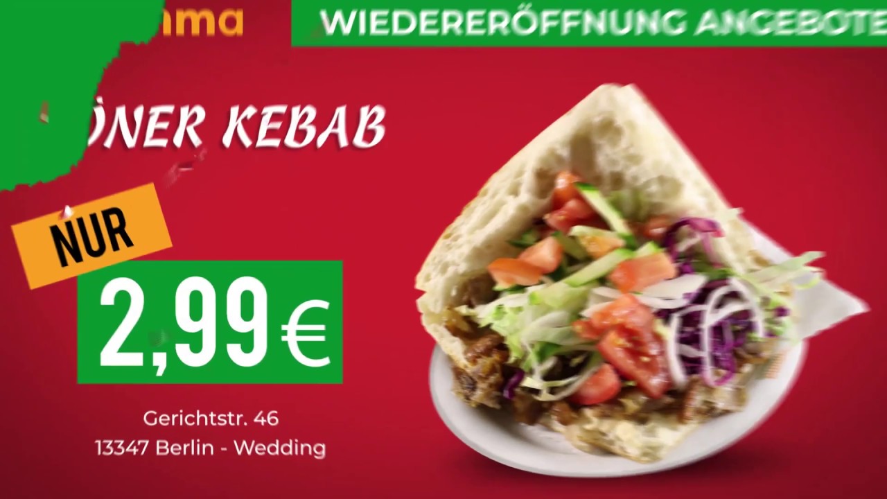 WIEDERER&Ouml;FFNUNG ANGEBOT - D&Ouml;NER KEBAB NUR 2,99 &euro;