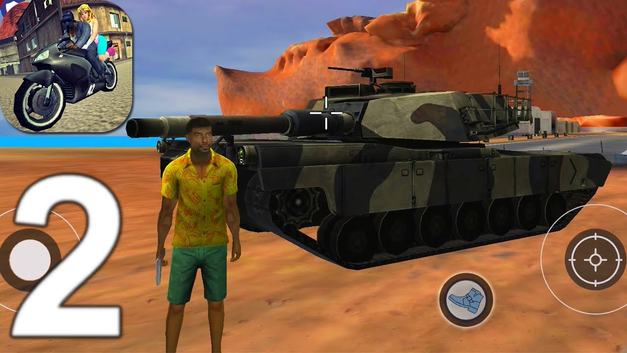 New Gangster Crime - Gameplay Walkthrough Part 2 Military Base Tank (Android, iOS)
