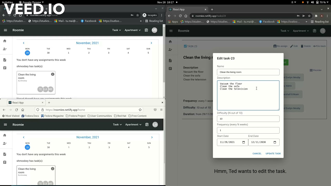 Roomie App demo