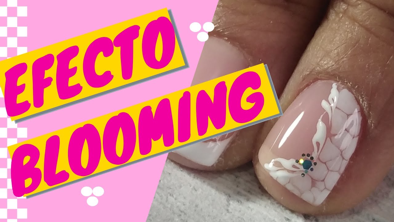 ✔COMO hacer efecto BLOOMING ⚪⚪- Aplicacion de esmaltado SEMIPERMANENTE 💅💅