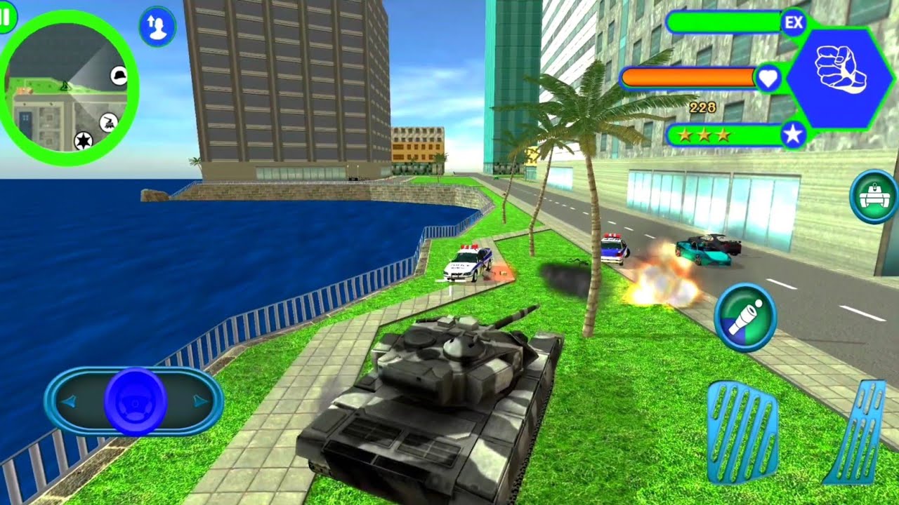Miami Police Crime Vice Simulator Tank Fun Game - Android Gameplay. #1