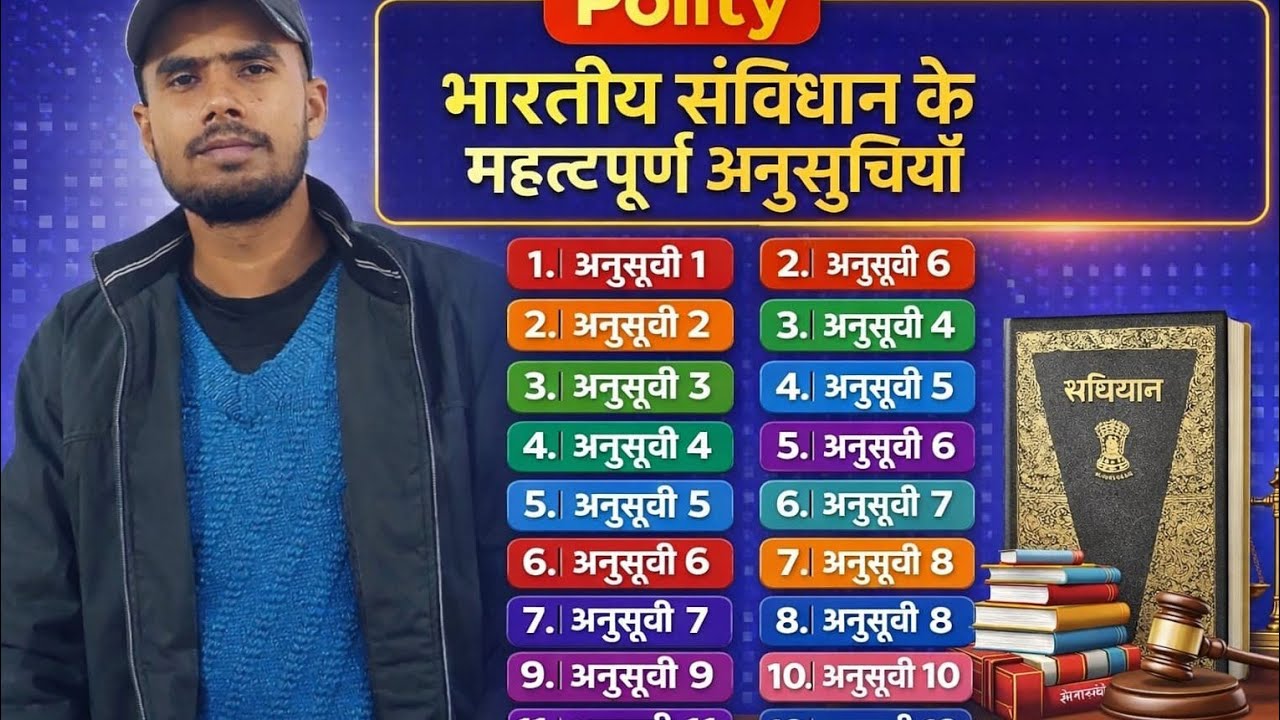📚 भारतीय संविधान की महत्वपूर्ण अनुसूचीया#indian polity/UPSC/BPSC/CGL/Bihar daroga/police #gyanbindu 
