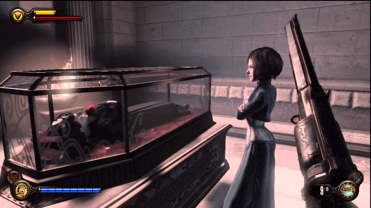 Bioshock Infinite - Memorial Gardens: Lady Comstock Crypt Awakened, Siren Bossfight Lutece Twins PS3