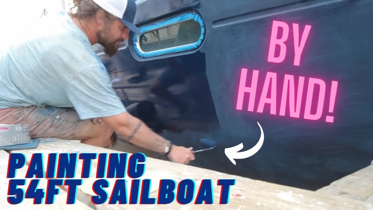 Painting my ENTIRE  sailboat by HAND (Jeanneau 54ds)