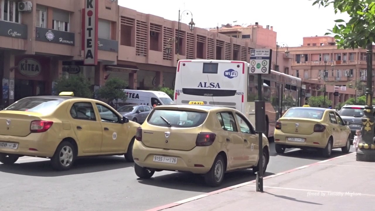 Buses in Marrakech, Moroccoالحافلات في مراكش