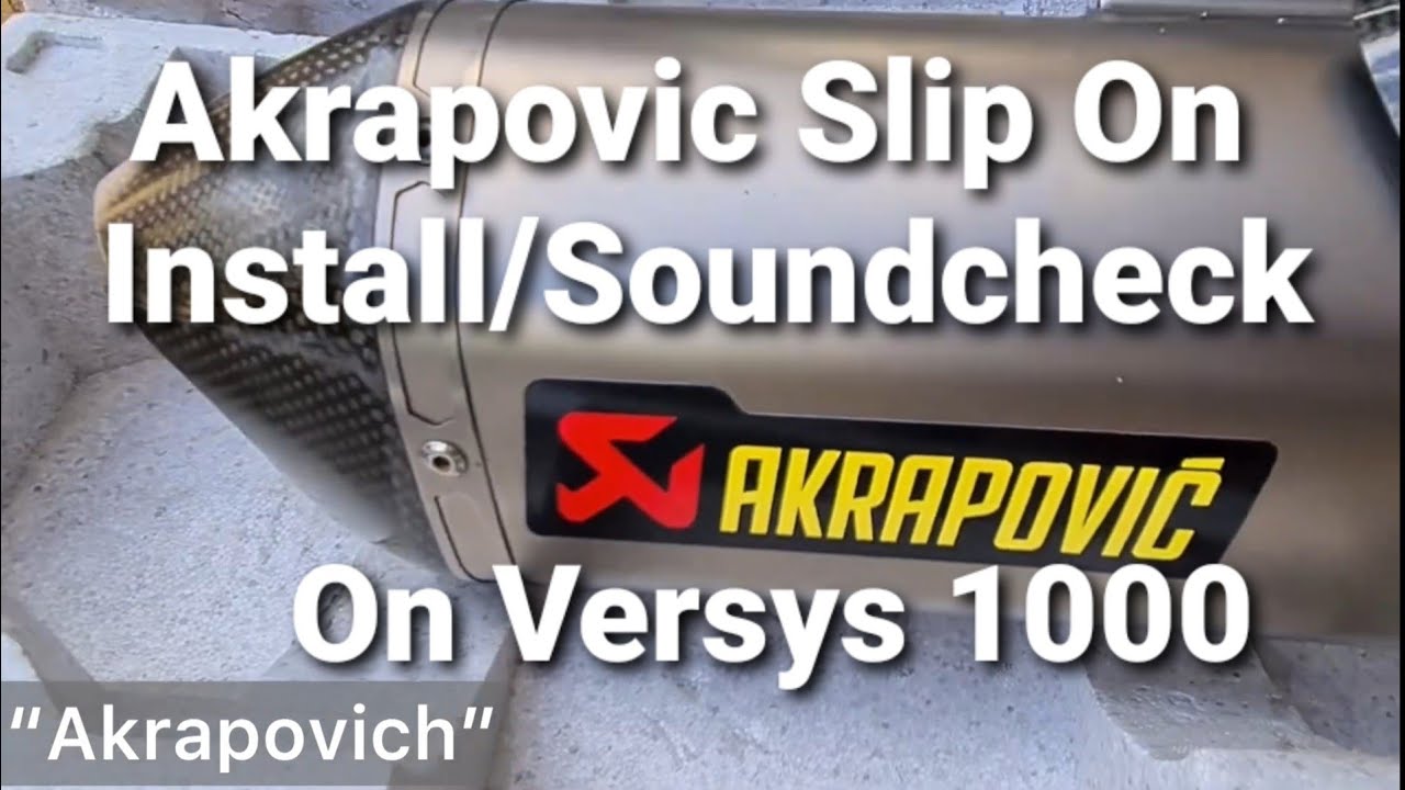 I Installed an Akrapovic Slip On Exhaust On My Versys 1000 SE. Comparison sound check included