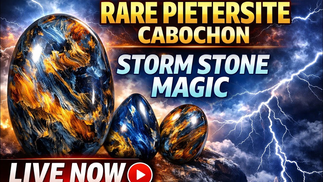 Mesmerizing Pietersite Cabochon Live | Rare Storm Stone Beauty 🔥💎