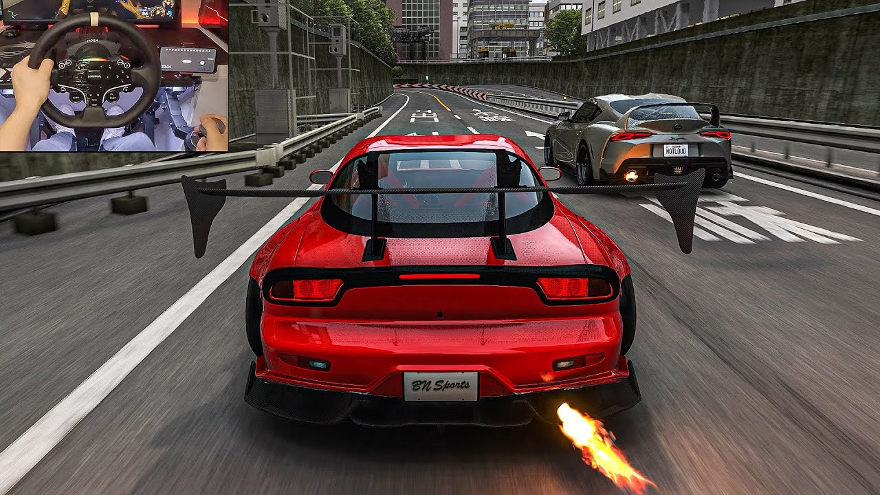 1147HP AWD Mazda RX7 & 1208HP 2JZ Swapped Supra MK5 Street Racing! - Assetto Corsa | Moza R5