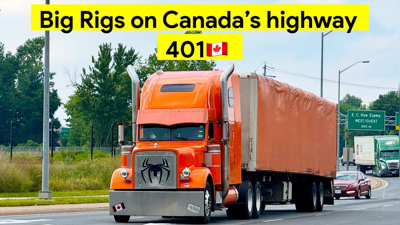 Truck Spotting on Highway 401 in Ontario, Canada#44🇨🇦#BigRig #TruckSpotting #heavyhaulers 