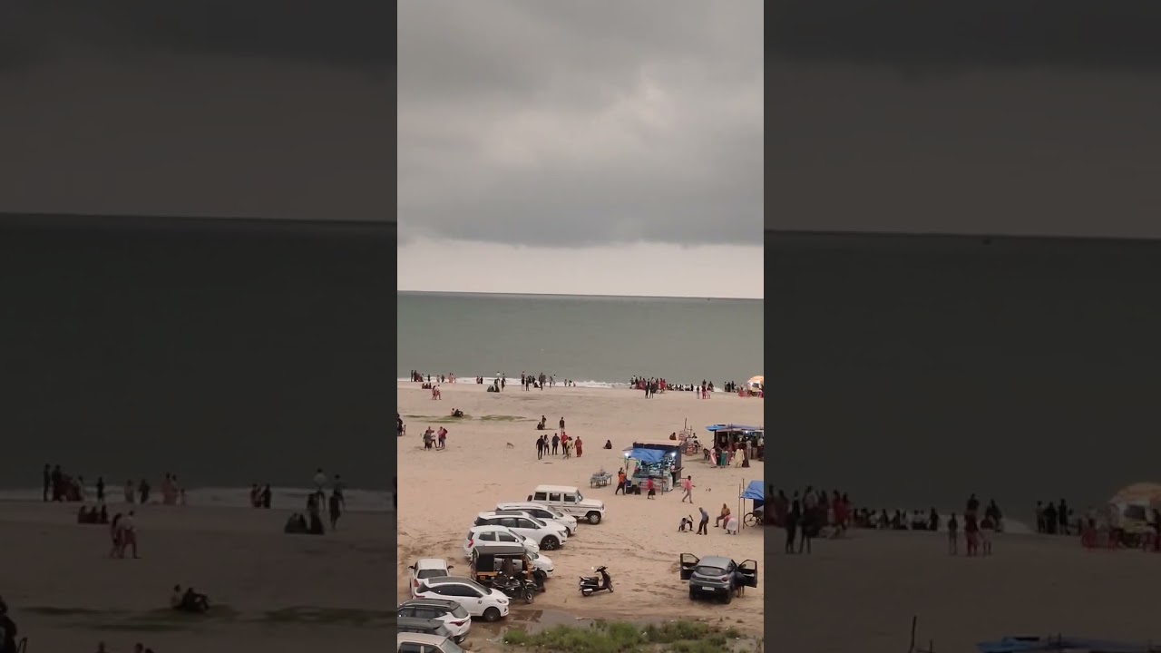 Highway view of alappuzha beach 🏖️🌊 #alappey #kerala #beach #view
