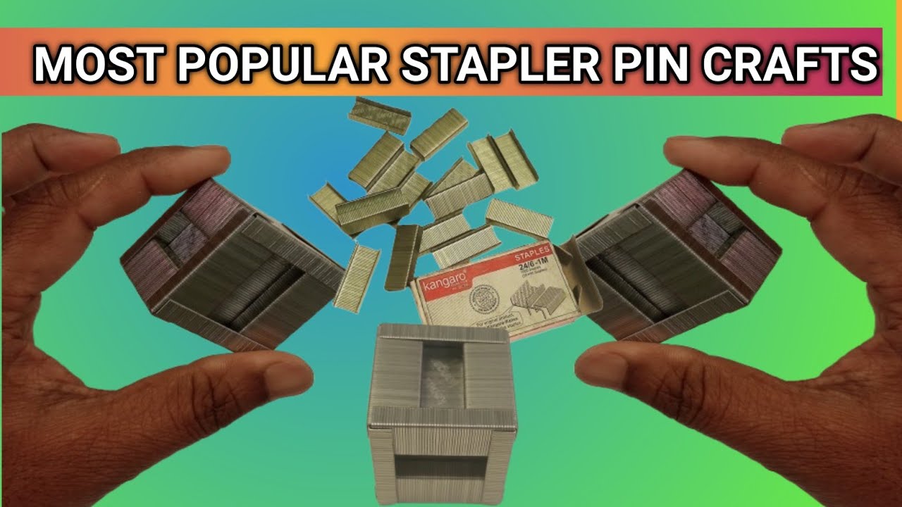 How to make stapler pin cube! ingenious idea from stapler pin!