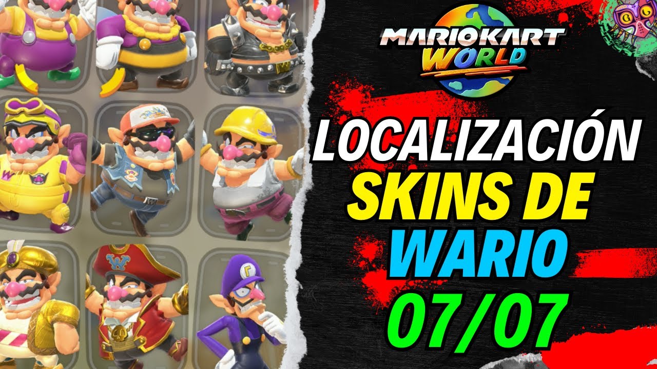 LOCALIZACIÓN de TODAS las SKINS de WARIO | GUÍA 100% | 💯Mario Kart World🏆