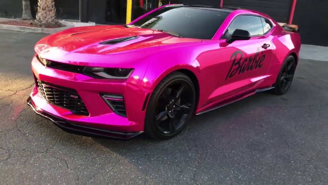 Chrome Pink Wrapped 2017 Camaro SS