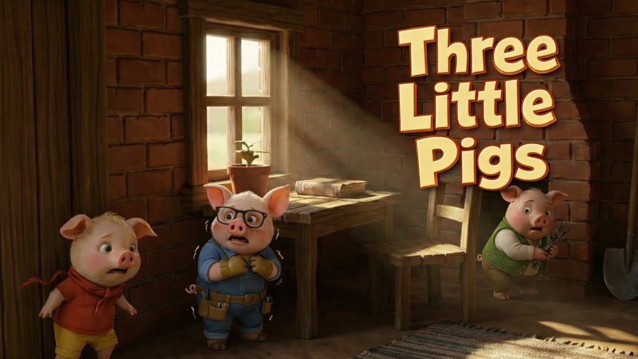 The Three Little Pigs🌟: A Tale of Hard Work and Bravery | Kids Stories.