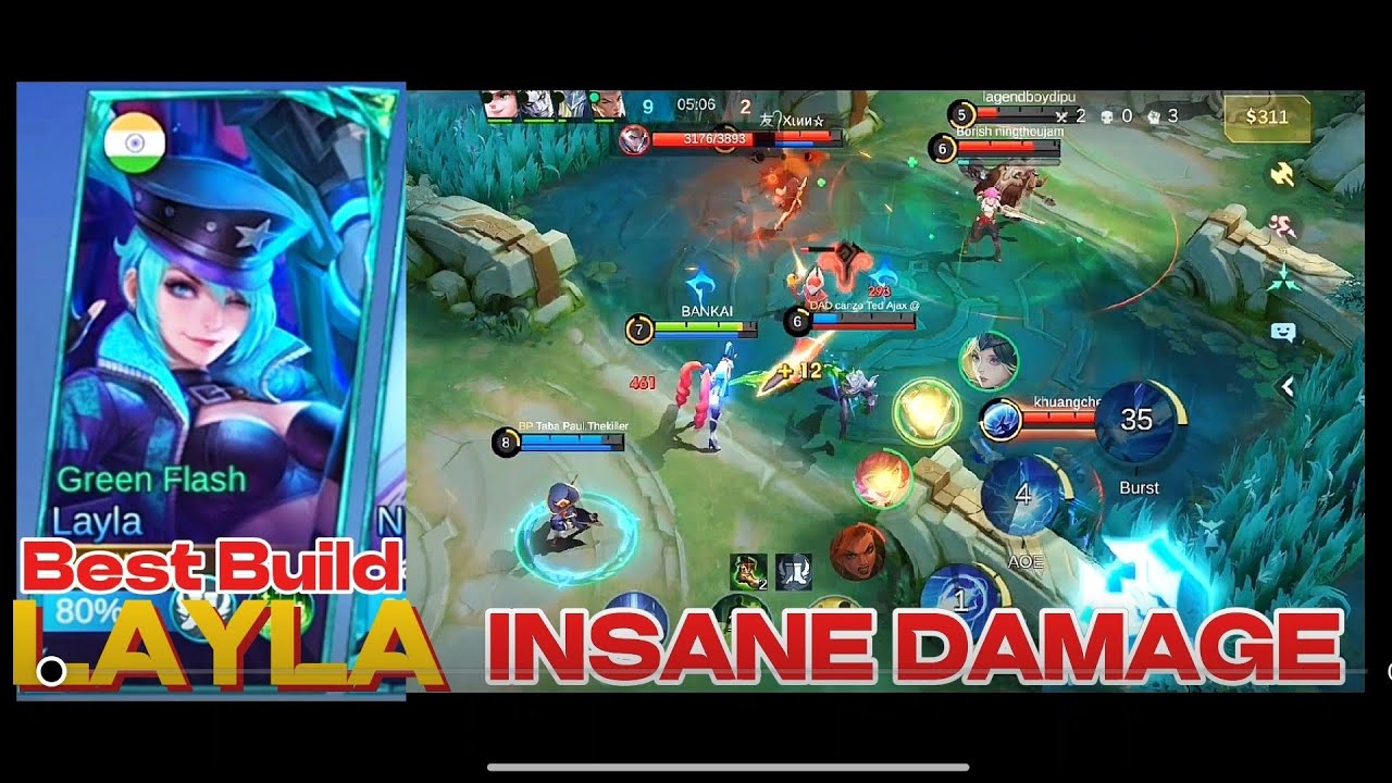 LAYLA Insane Damage Gameplay!! Best Build Ever!! 